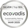 EcoVadis, médaille d'argent, top 15 %